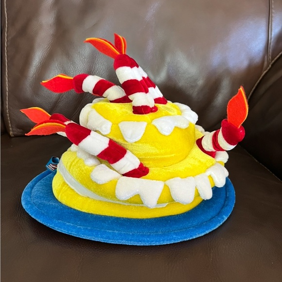 Dr. Seuss Birthday Hat - Yellow, Blue, and Red - Picture 4 of 7